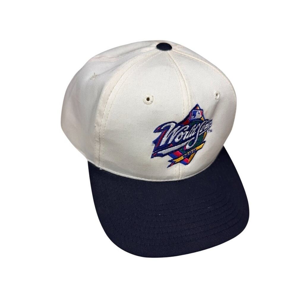 Vintage Twins Enterprise 1999 MLB World Series Snapback Hat Cap White Navy